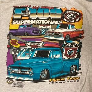 Vintage Delta Pat Ford F-100 Supernationals Pigeon Forge TN Graphic T-Shirt L